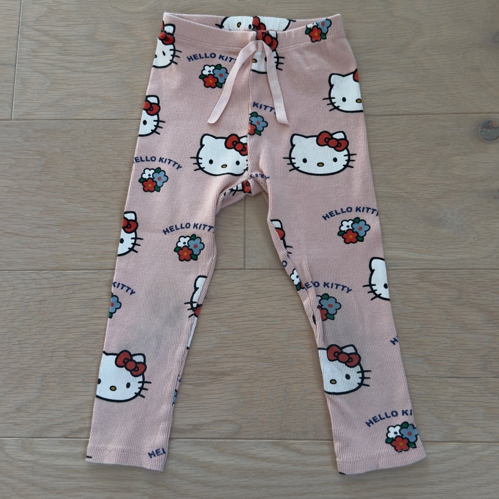 Zara Hello Kitty toddler girls pink leggings pants size 3 years